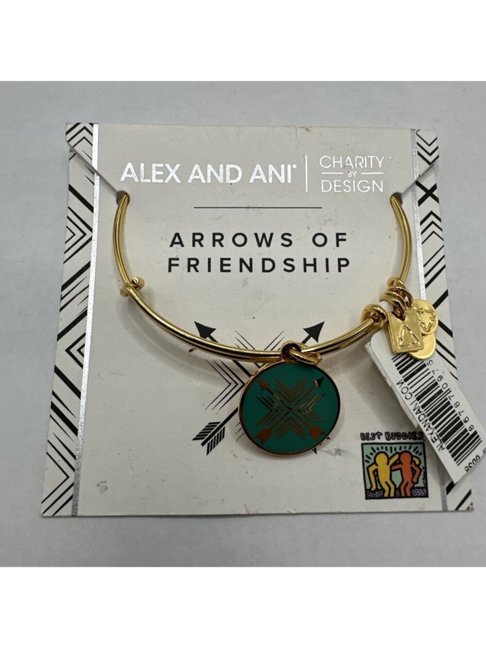 Alex and Ani Arrows of Friendship Charm Bracelet in Shiny Gold